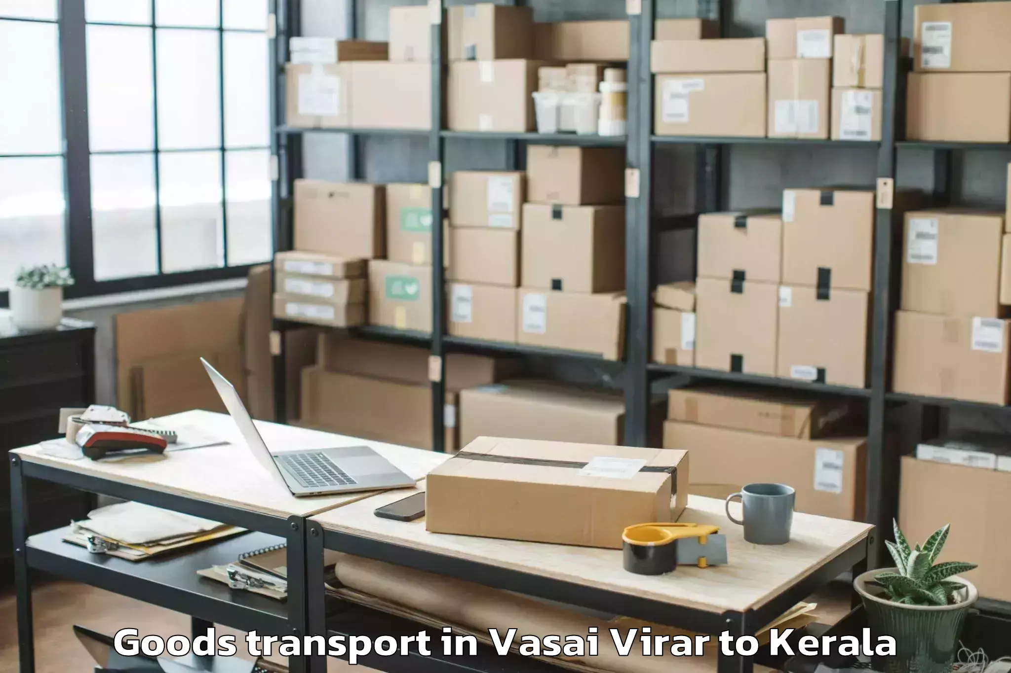 Trusted Vasai Virar to Shoranur Goods Transport